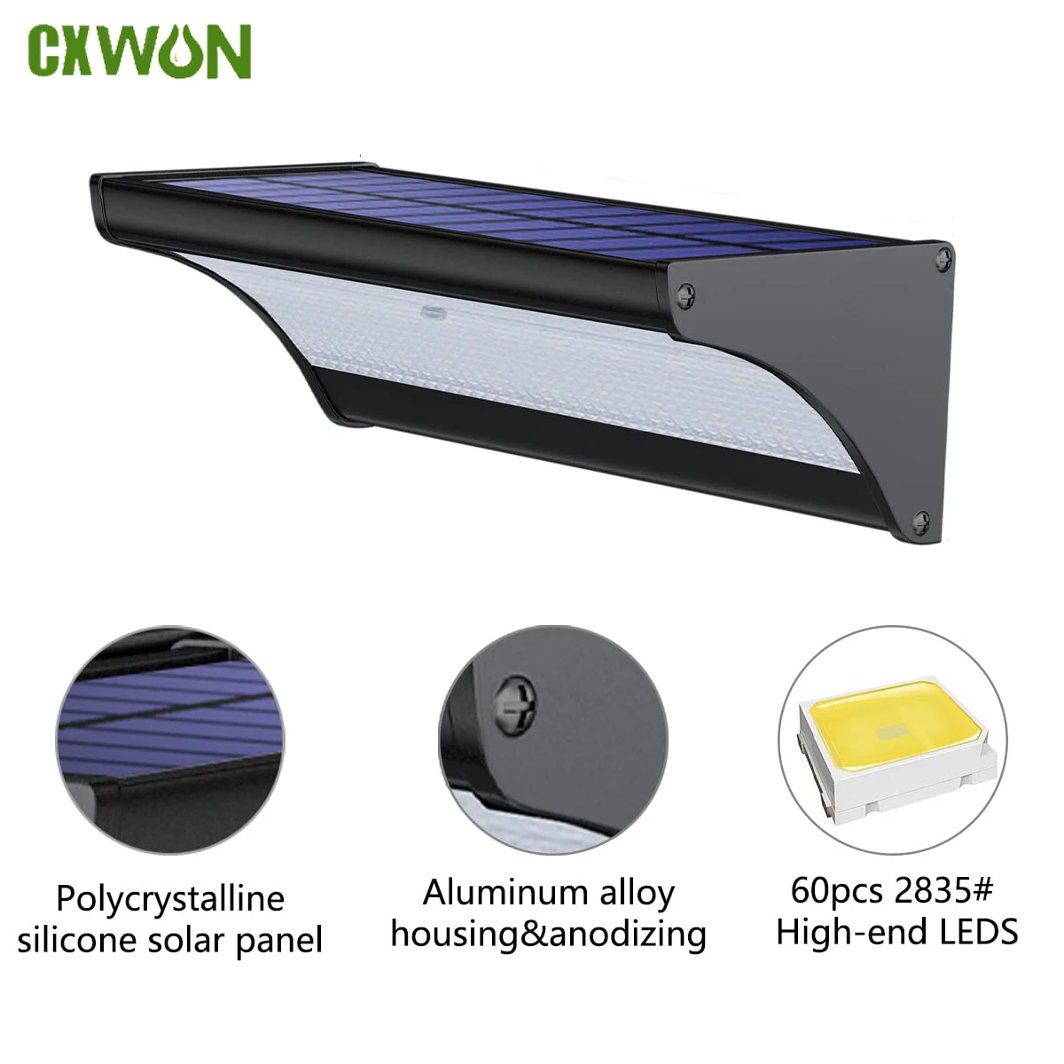 Solar Wall Sconce - 60/48Led Outdoor Solar Wall Light Solar