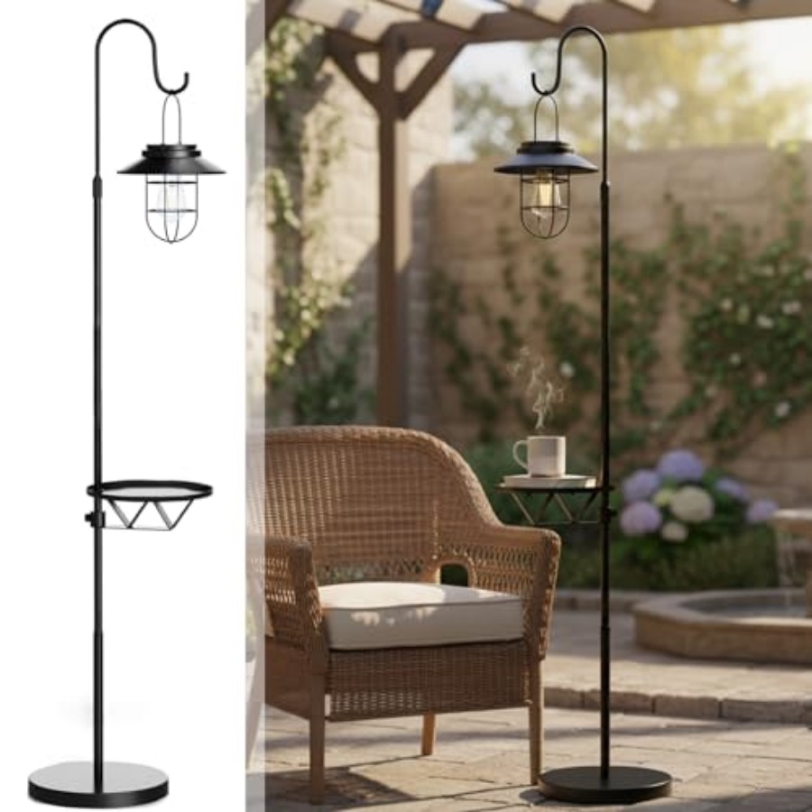 Outdoor Lighting Lamp - Solar Floor Lamp with Table, 60