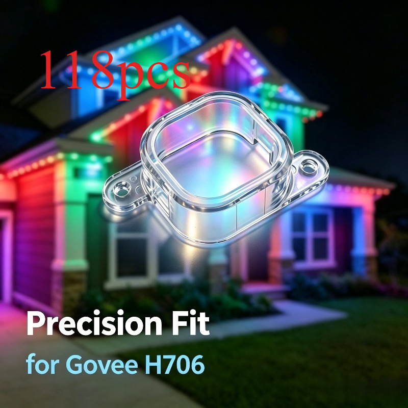 Outdoor Lighting Govee - 118pcs Transparent LED Light Clips, for