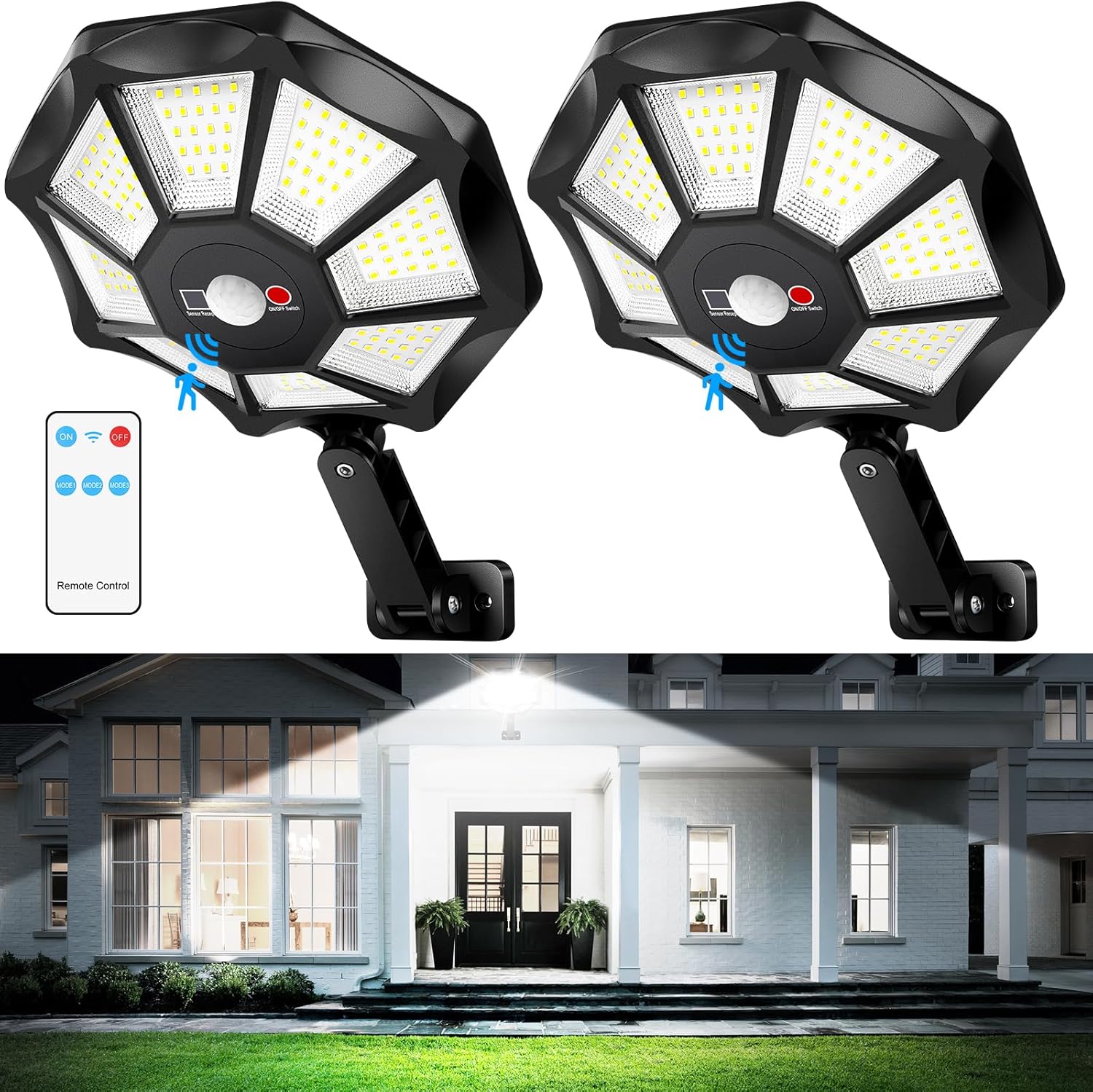Solar Wall Sconce - Solar Lights Outdoor Waterproof, 6500K 168