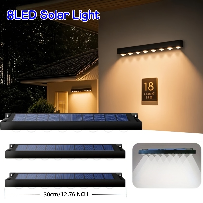 Solar Wall Sconce - 1/2/4Pcs Solar Sign Lights Outdoor LED