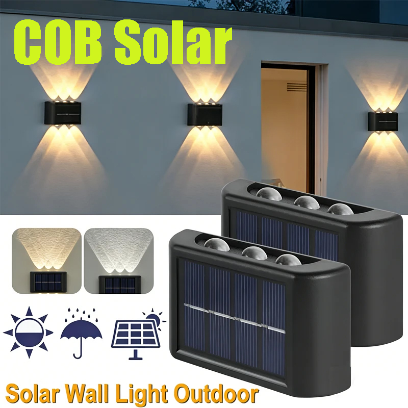 Outdoor Lighting Lamp - COB Solar Wall Lamp Outdoor Waterproof