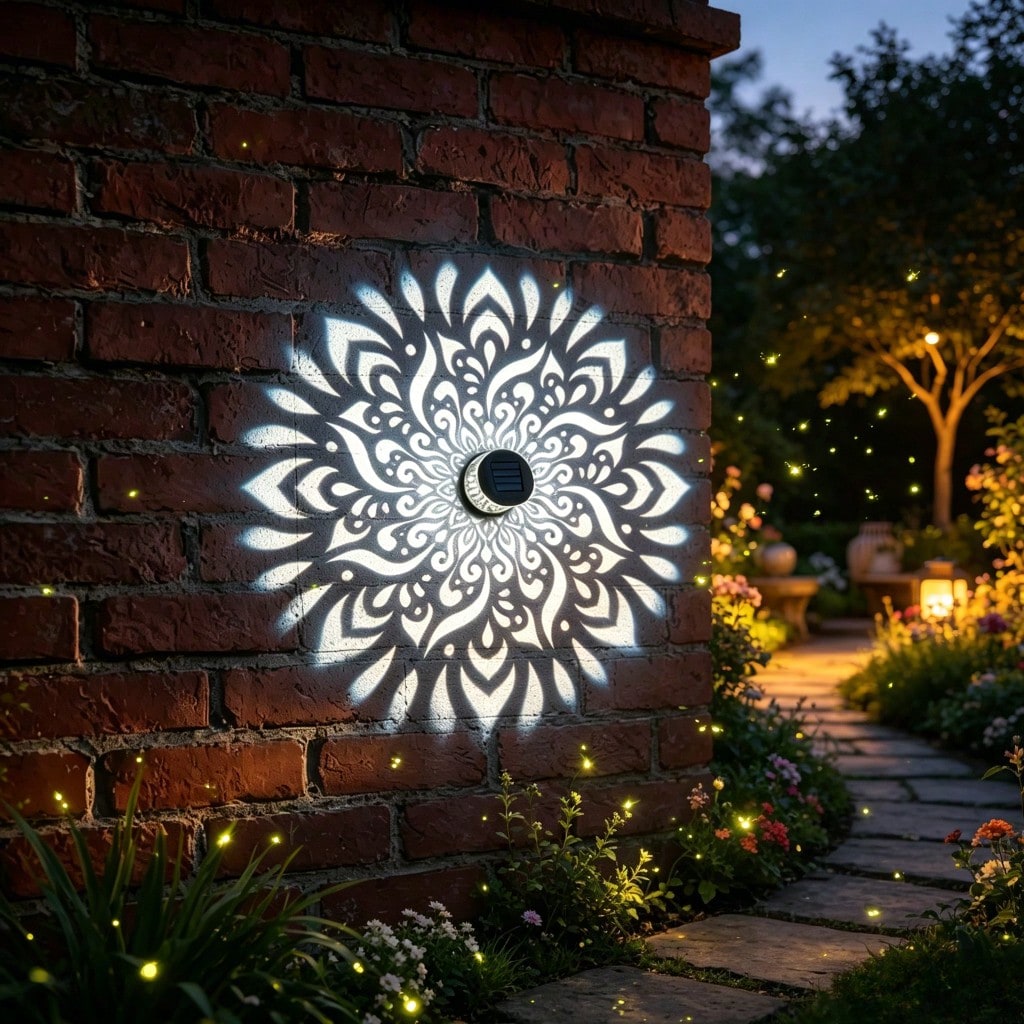 Solar Wall Sconce - 1 pc Solar Lotus Wall Light
