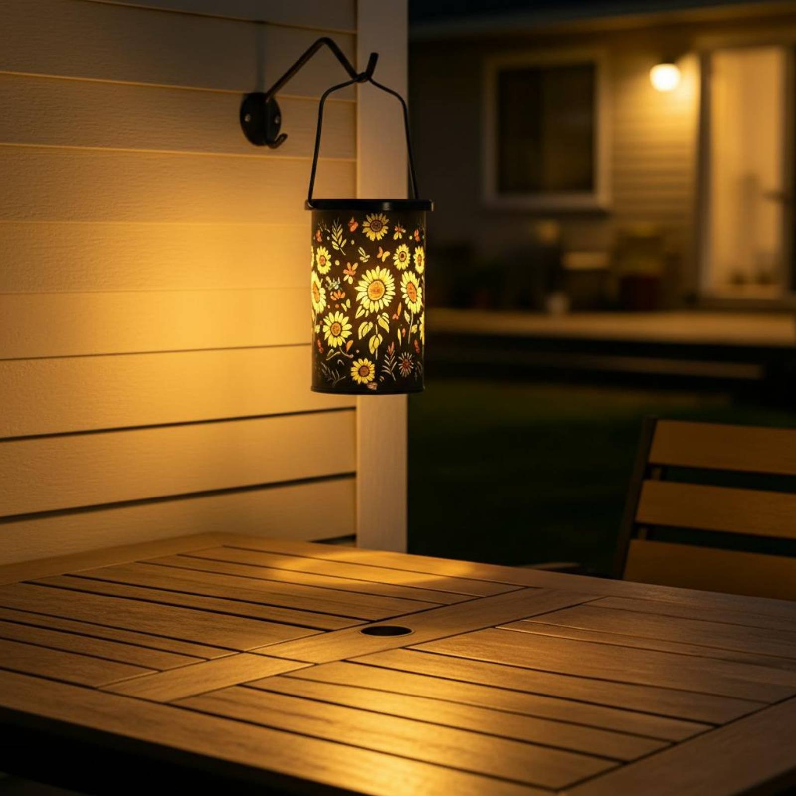 Outdoor Lighting Design - Floral Lantern Vintage Design Hanging Solar
