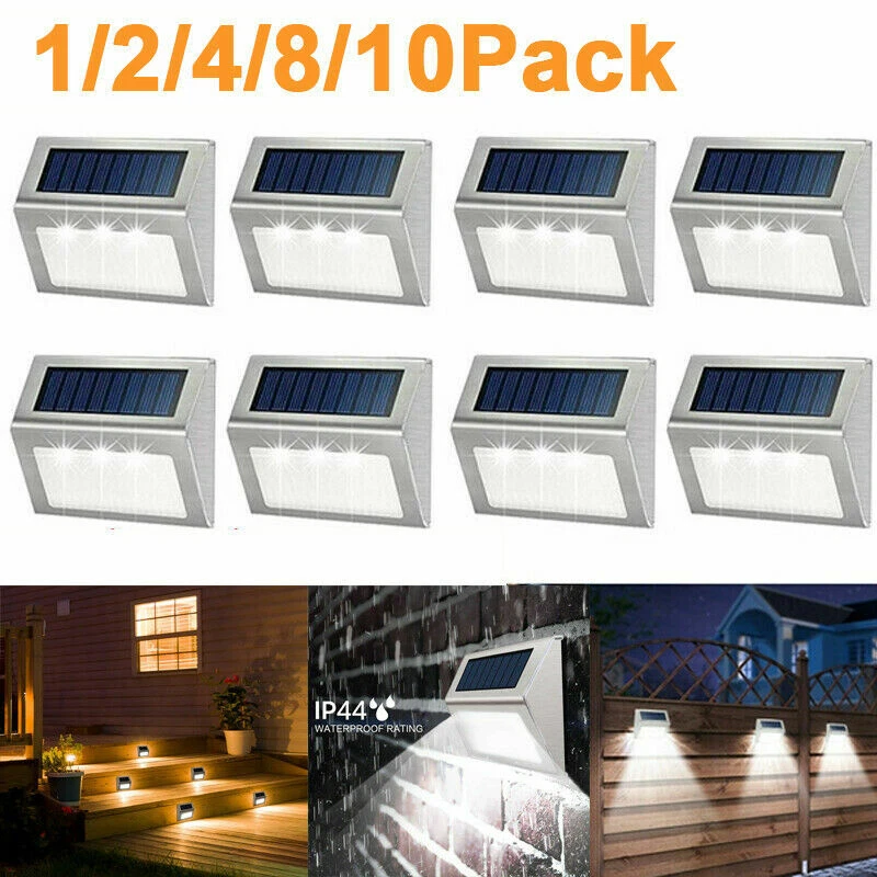 Solar Wall Sconce - 1-10Pack Solar Deck Lights Solar Wall