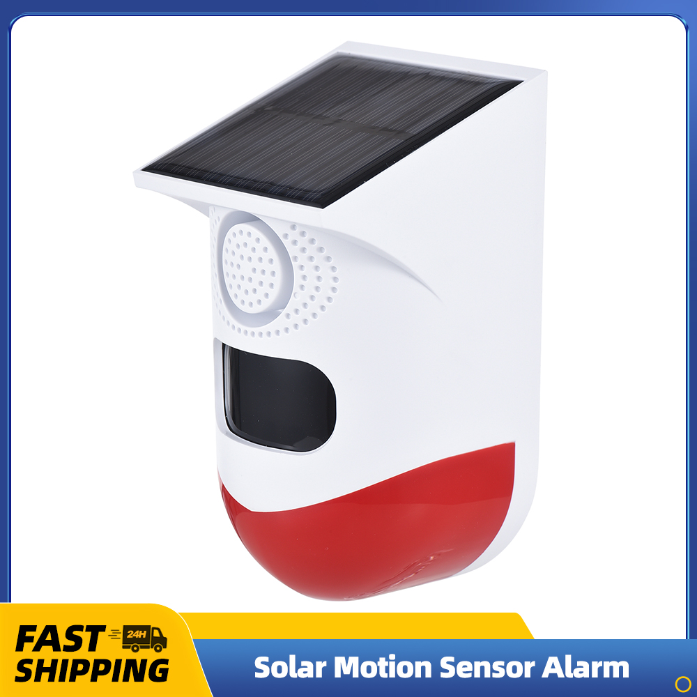 Solar Wall Sconce - Solar Motion Sensor Alarm Outdoor 120dB