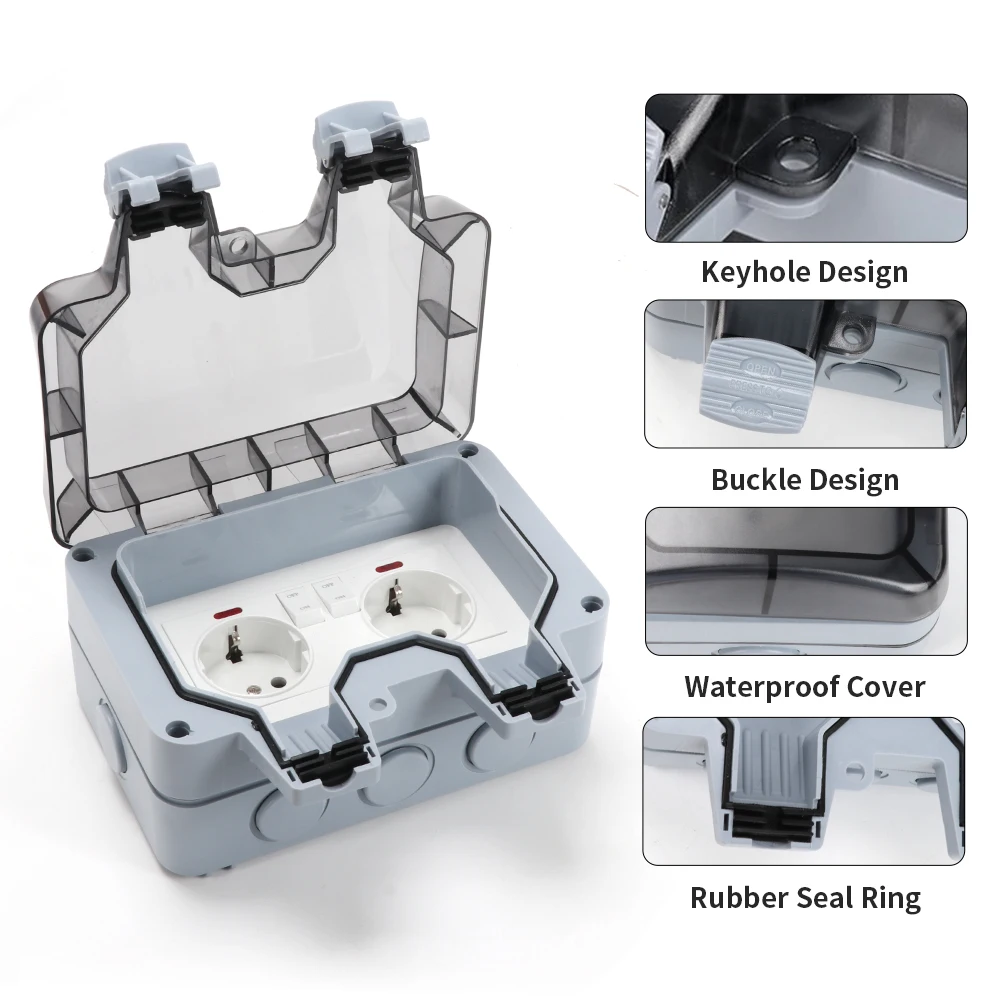 Outdoor Lighting No Outlet - TNCE IP66 outdoor 16A Electrical Outlet