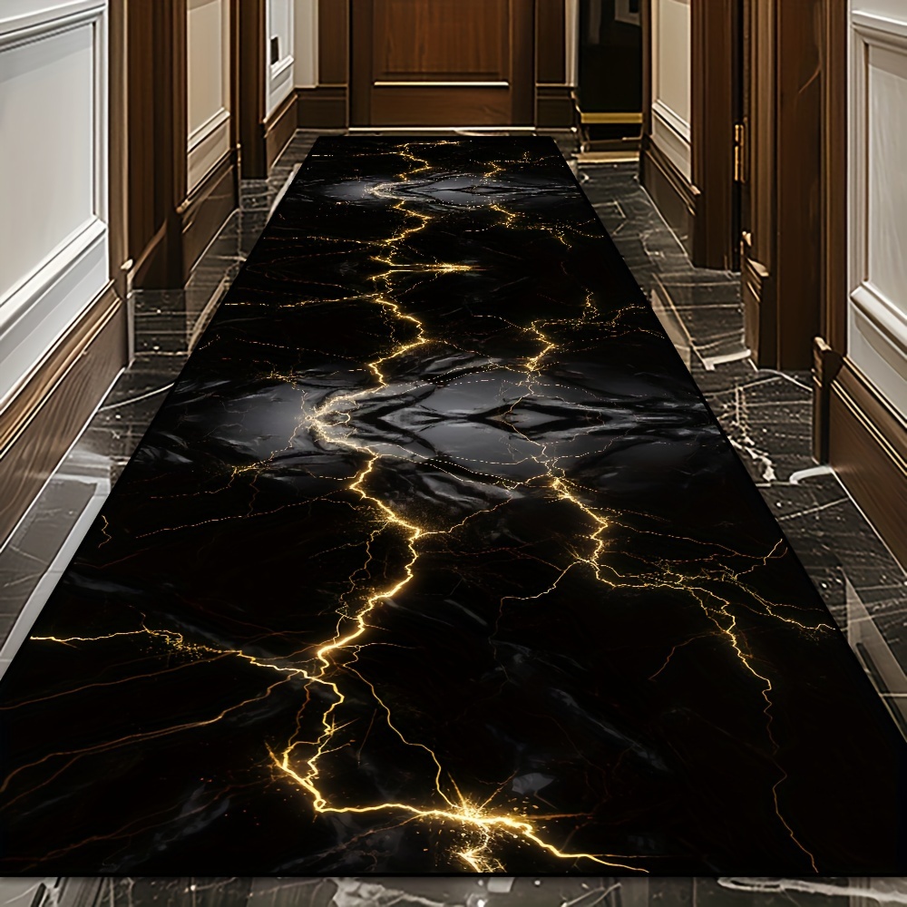 Outdoor Lighting Garage - VIKAMA Light Luxury Black Gold Flow