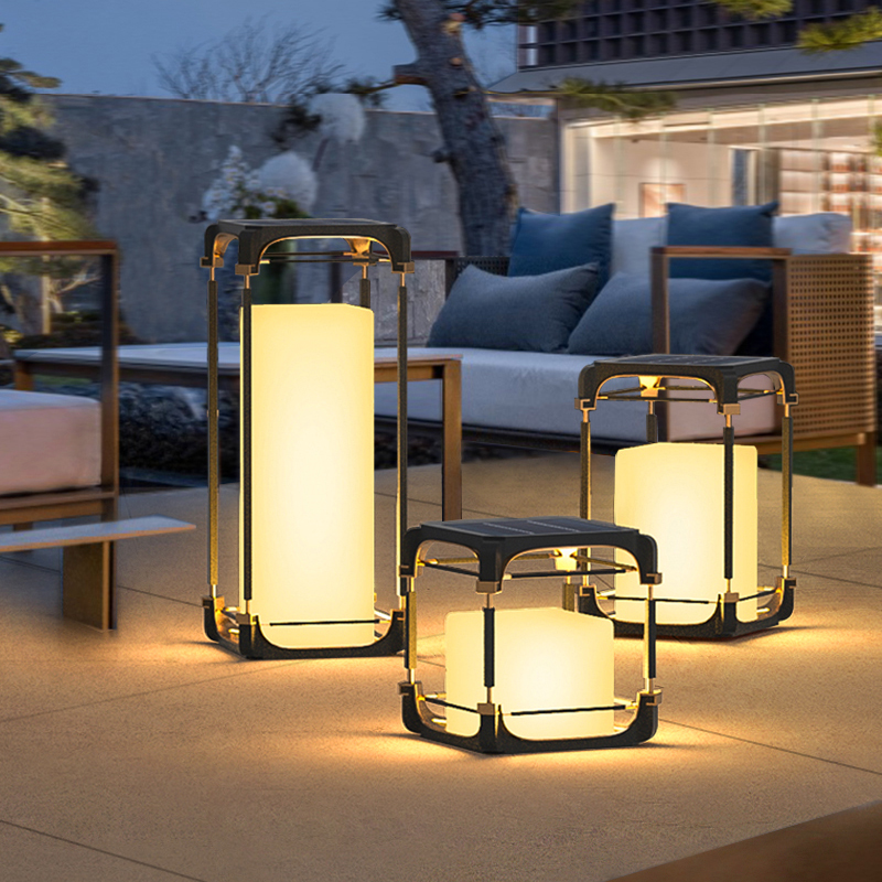 Outdoor Lighting Lamp - Luminous floor lamp courtyard solar LED