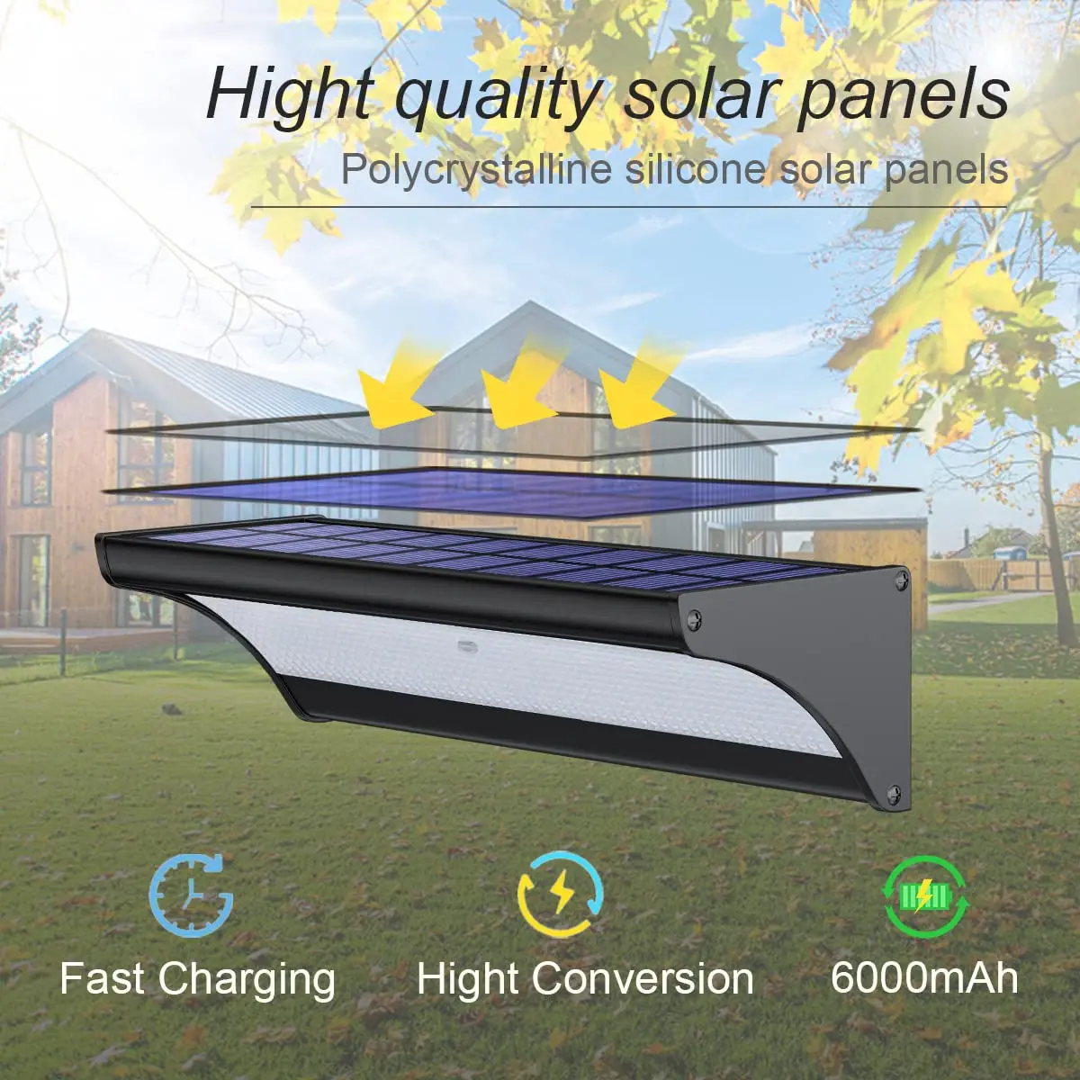 60/48Led Outdoor Solar Wall Li - Solar Wall Sconce ulasan dan harga