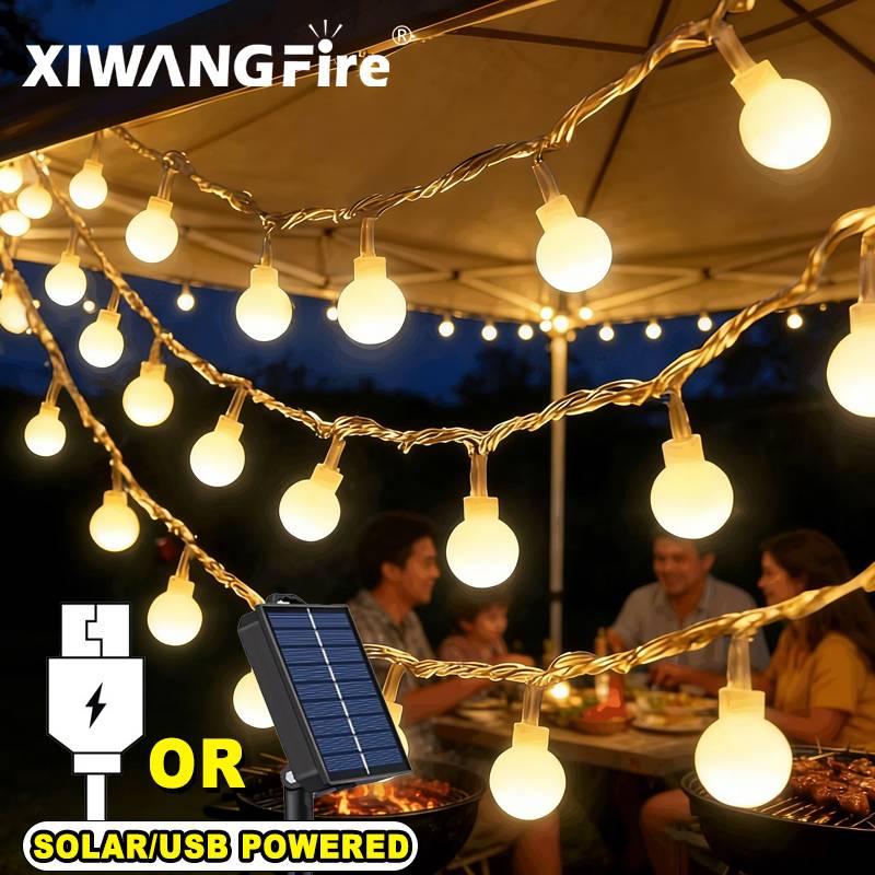 3-10M Solar/USB/Battery String - Outdoor Lighting Waterproof ulasan dan harga
