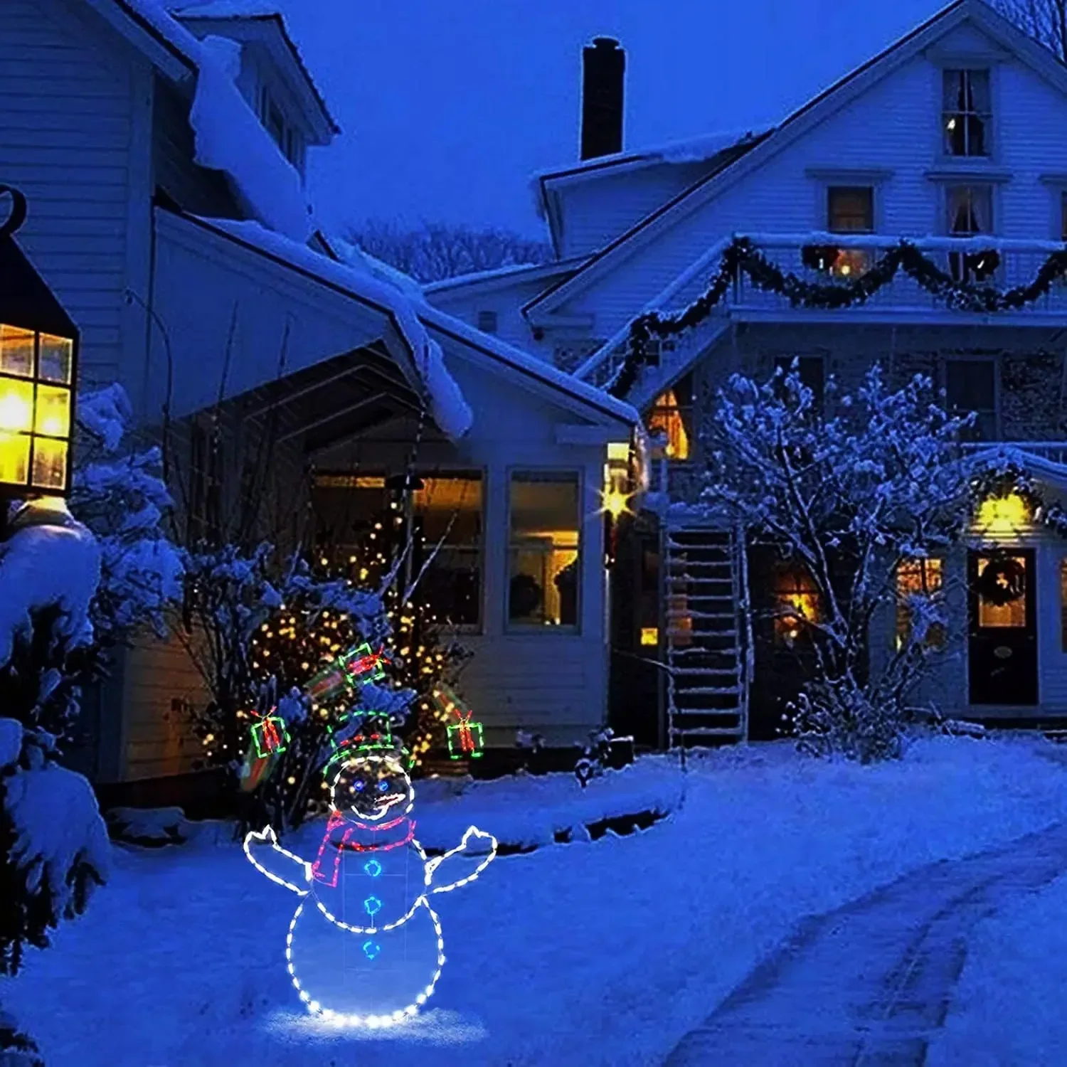 Animated Snowball Light LED Gl - Xmas Outdoor Lighting Decorations ulasan dan harga