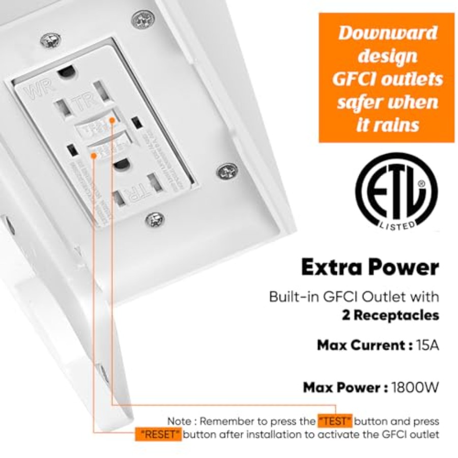 Porch Light with GFCI Outlets  - Outdoor Lighting No Outlet ulasan dan harga