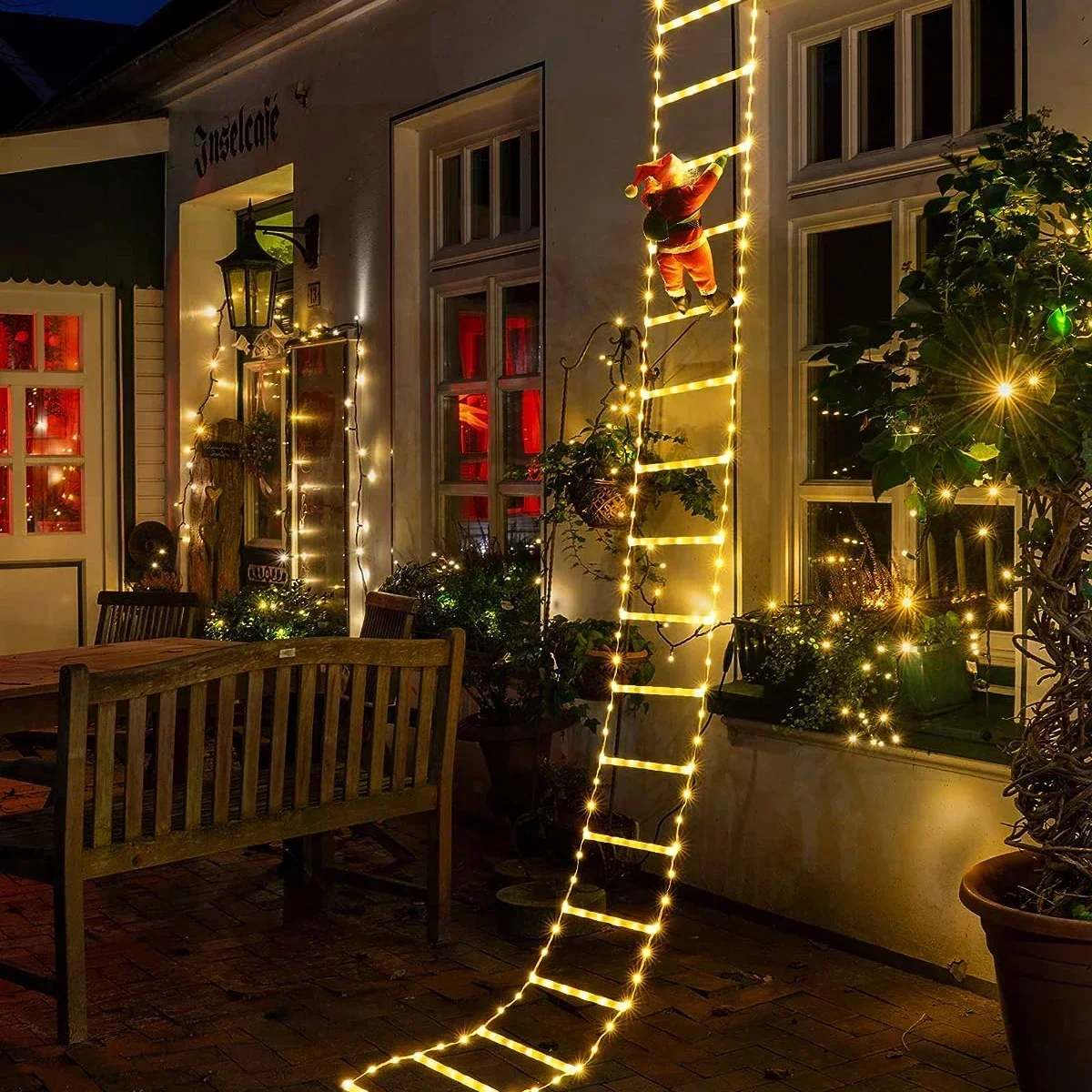 LED Ladder Light for Santa Cla - Xmas Outdoor Lighting Decorations ulasan dan harga