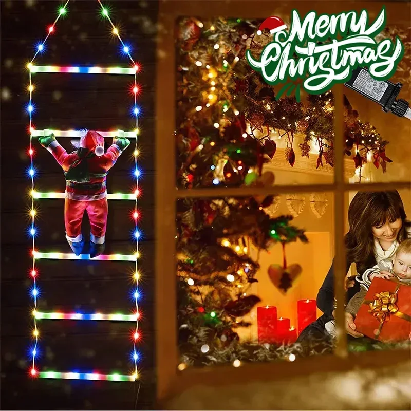 LED Ladder Light for Santa Cla - Xmas Outdoor Lighting Decorations ulasan dan harga
