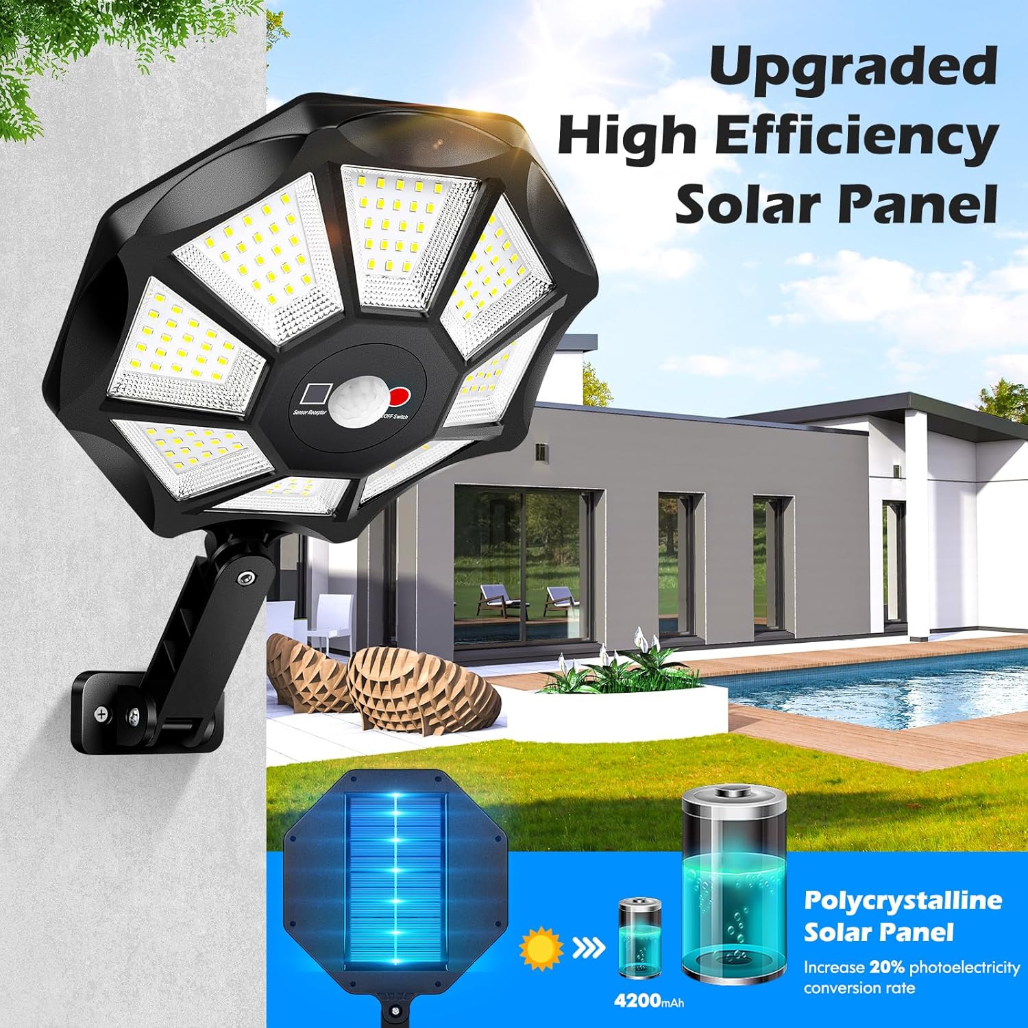 Solar Lights Outdoor Waterproo - Solar Wall Sconce ulasan dan harga