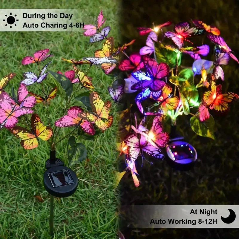 Solar LED Butterfly Garden Lig - Bollard Light Garden ulasan dan harga