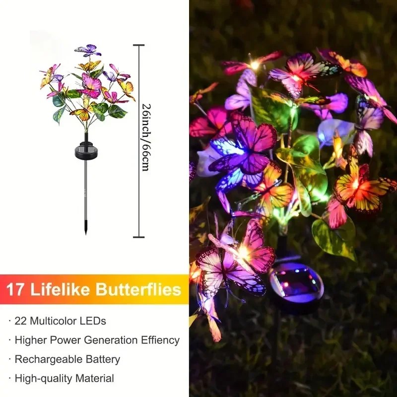 Solar LED Butterfly Garden Lig - Bollard Light Garden ulasan dan harga