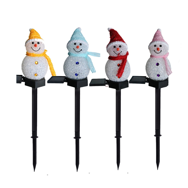 LED Snowman Solar Garden Light - Xmas Outdoor Lighting Decorations ulasan dan harga