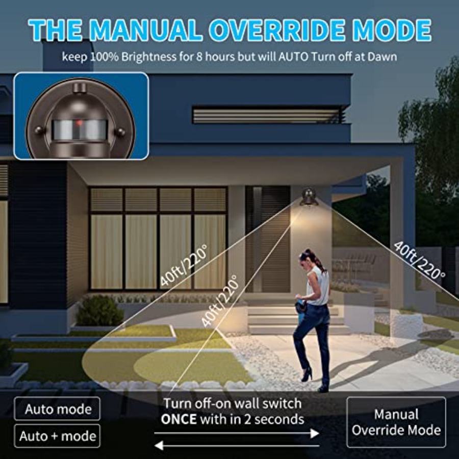 2 Pack Motion Sensor Outdoor L - Solar Wall Sconce ulasan dan harga