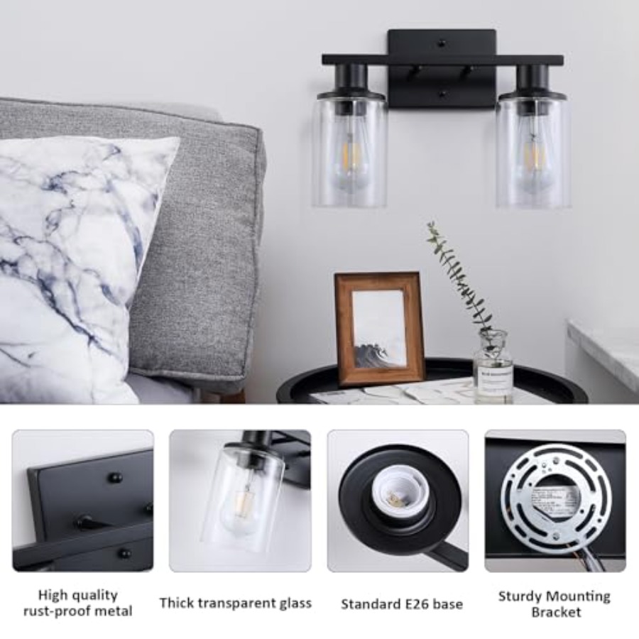 Matte Bathroom Light Fixtures  - Solar Wall Sconce ulasan dan harga