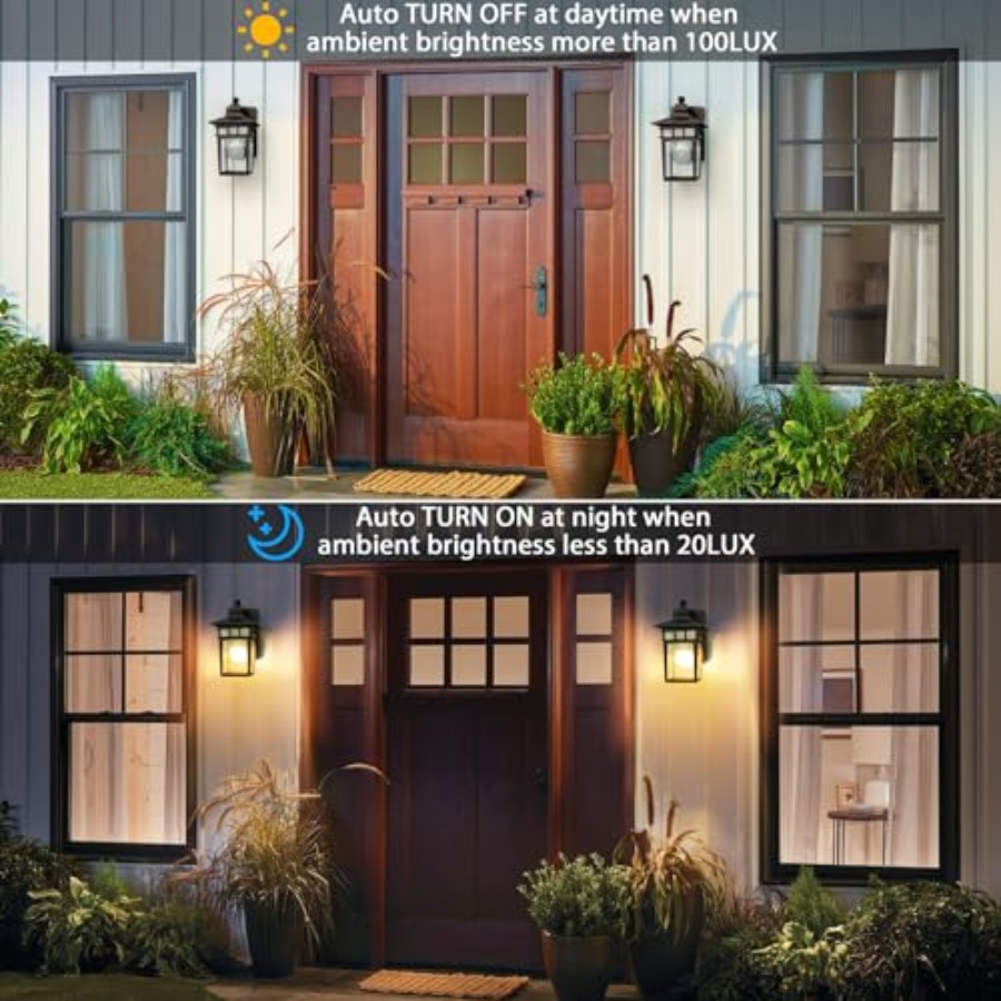 Outdoor Light with GFCI Outlet - Solar Wall Sconce ulasan dan harga