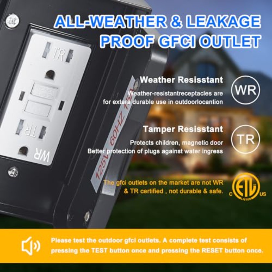 Porch Light with GFCI Outlet D - Outdoor Lighting No Outlet ulasan dan harga
