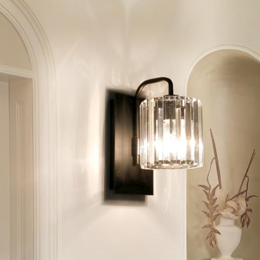 Crystal Wall Sconces, Black Sc - Solar Wall Sconce ulasan dan harga