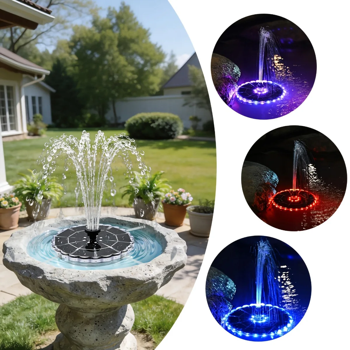 3.5W Outdoor Solar Fountain fo - Bollard Light Garden ulasan dan harga