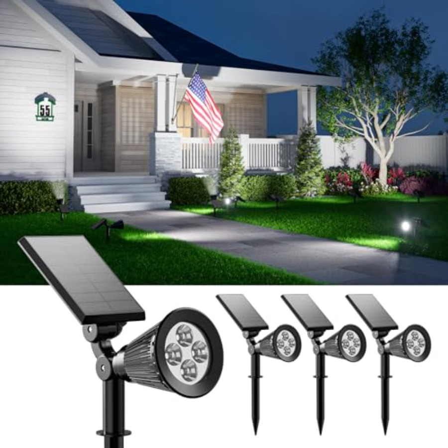 Solar Spotlights Outdoor Water - Outdoor Lighting Landscape ulasan dan harga