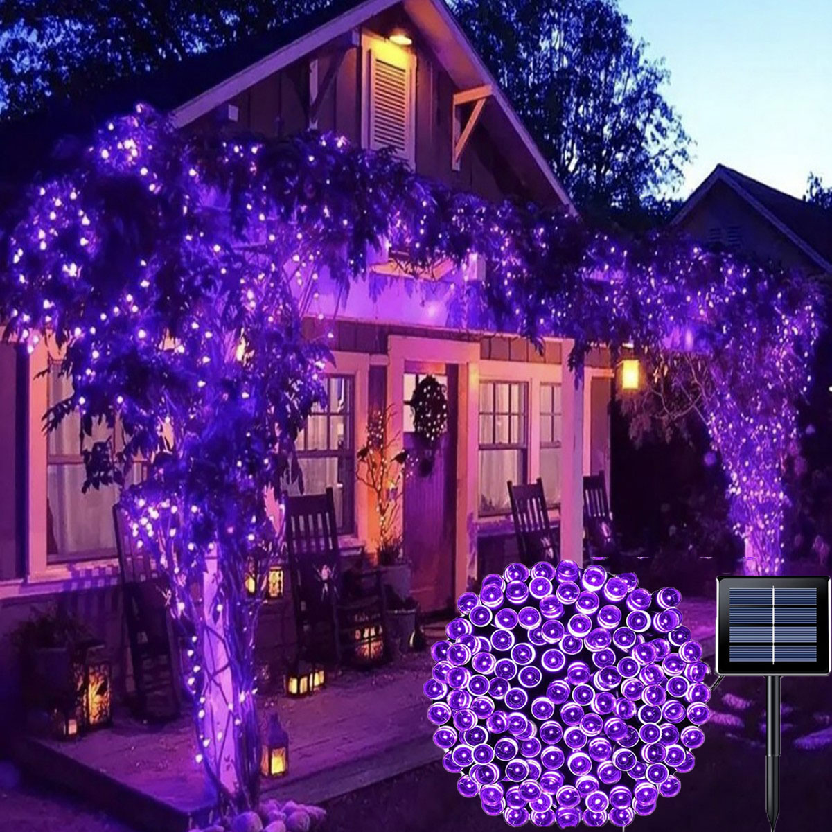 Solar String Light Fairy Outdo - Xmas Outdoor Lighting Decorations ulasan dan harga