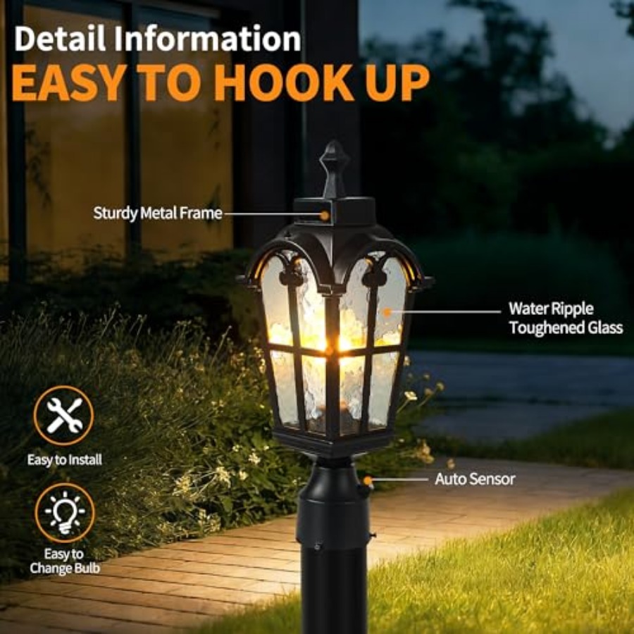 Sensor Outdoor Post Lights Wat - Outdoor Lighting Lamp ulasan dan harga
