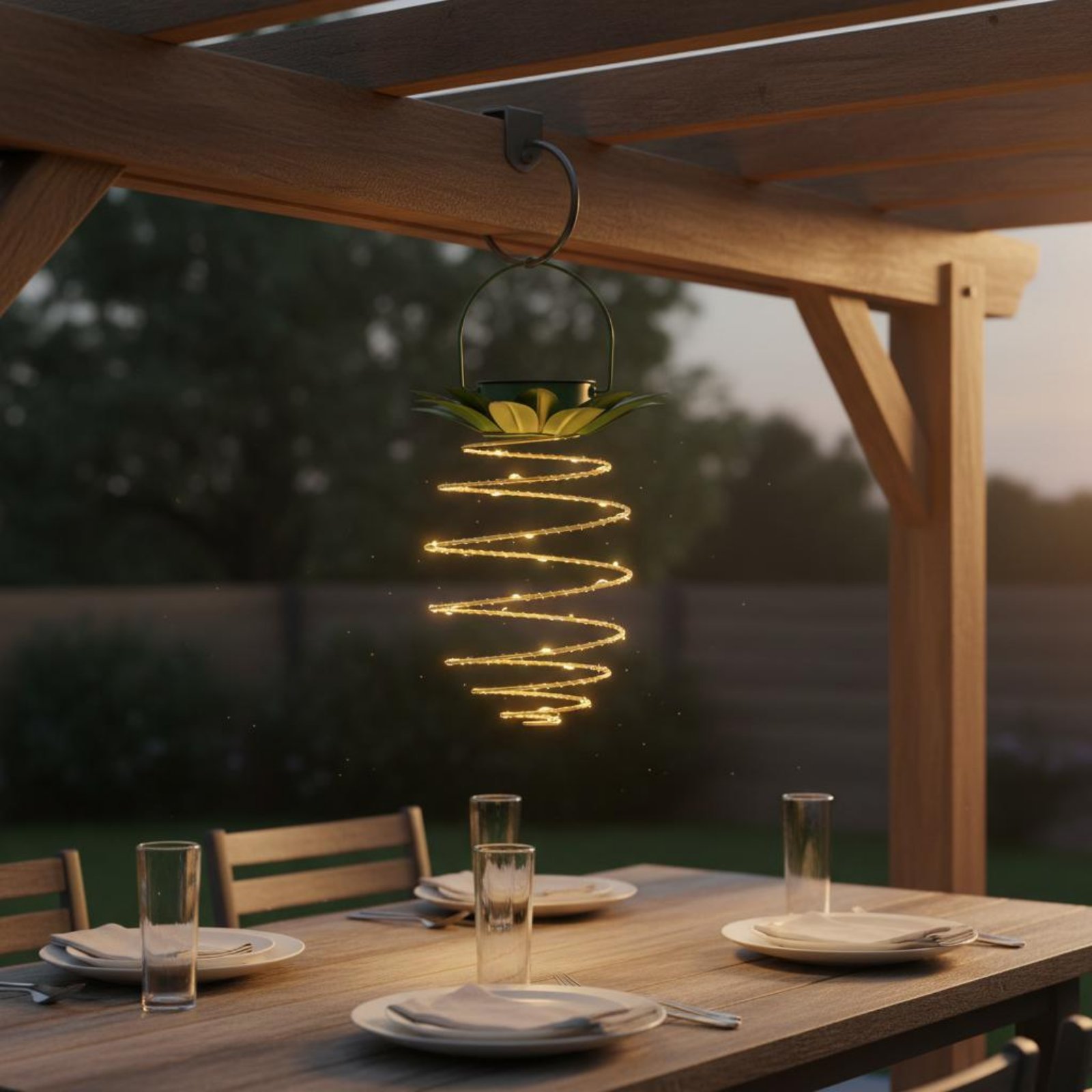 2 Pieces Solar Pineapple Lamp  - Outdoor Lighting Design ulasan dan harga