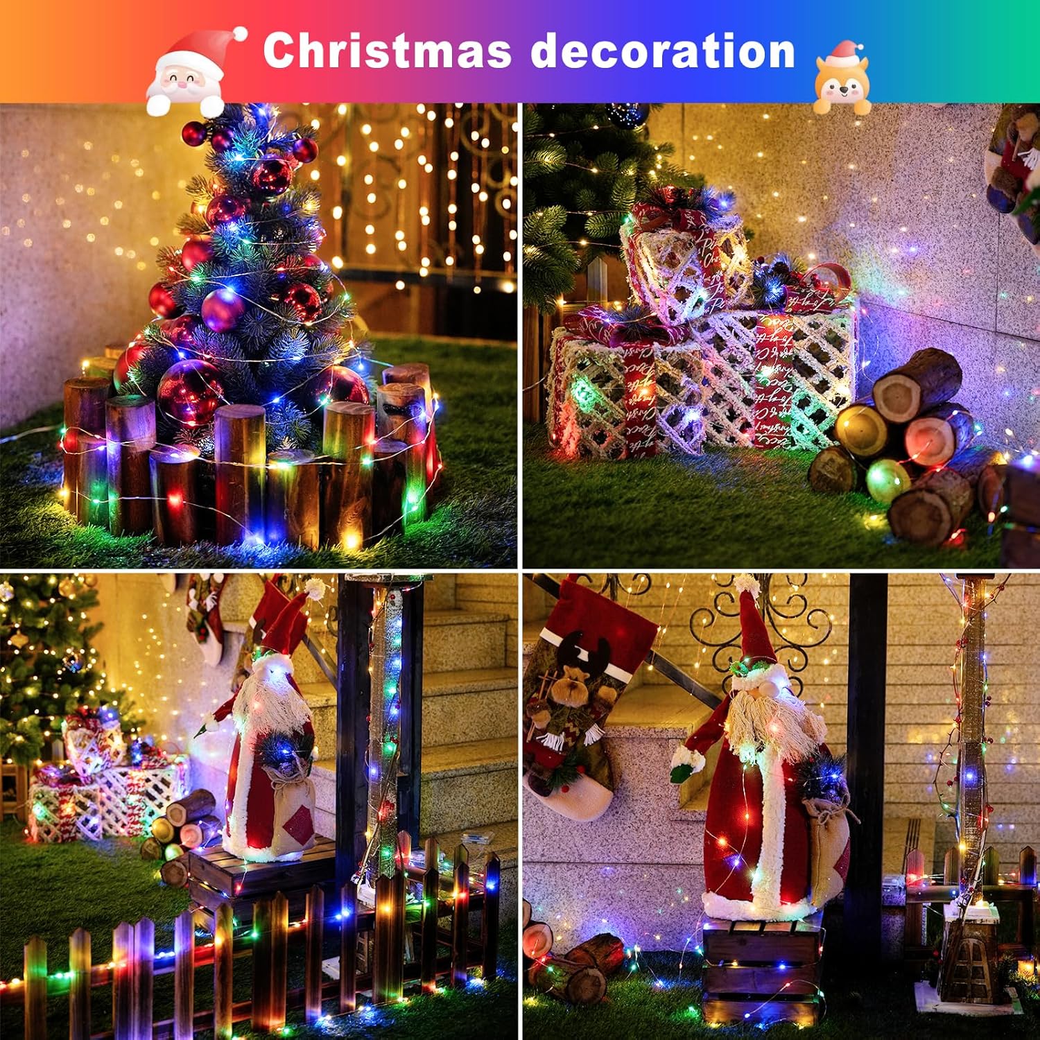 Christmas Outdoor Solar String - Xmas Outdoor Lighting Decorations ulasan dan harga