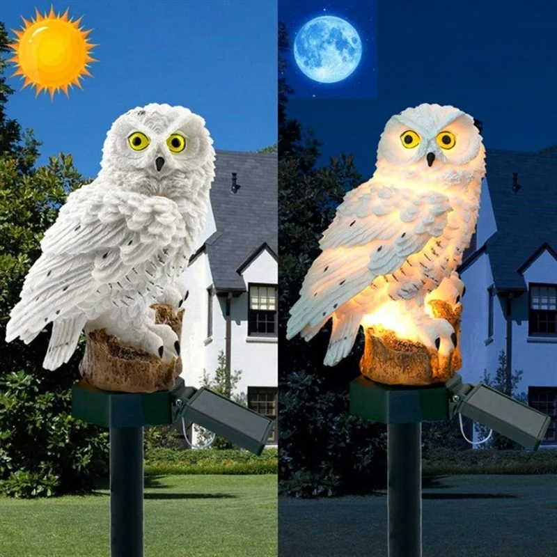 Solar Owl Statue Garden Light  - Bollard Light Garden ulasan dan harga