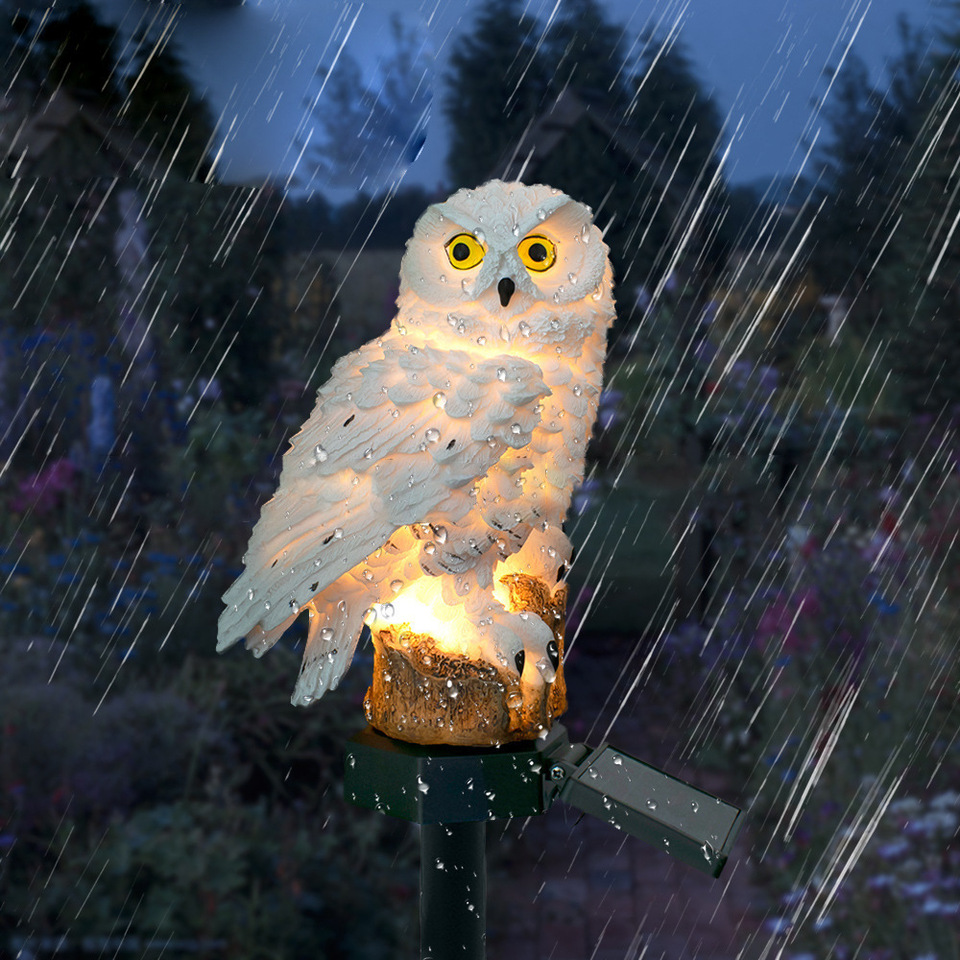 Solar Owl Statue Garden Light  - Bollard Light Garden ulasan dan harga