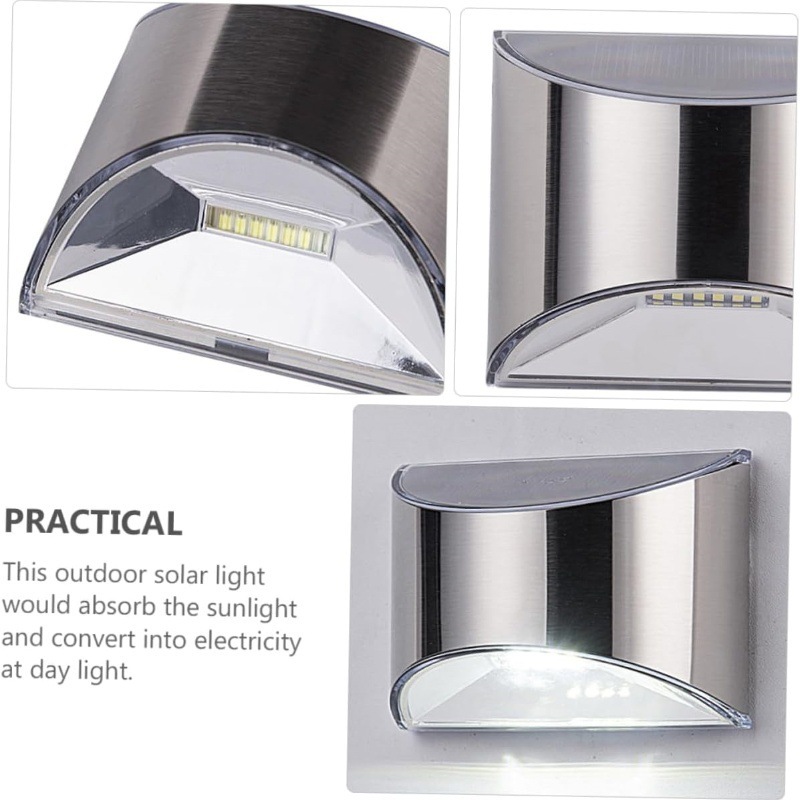 2Pcs Solar Garden Light Stainl - Solar Wall Sconce ulasan dan harga