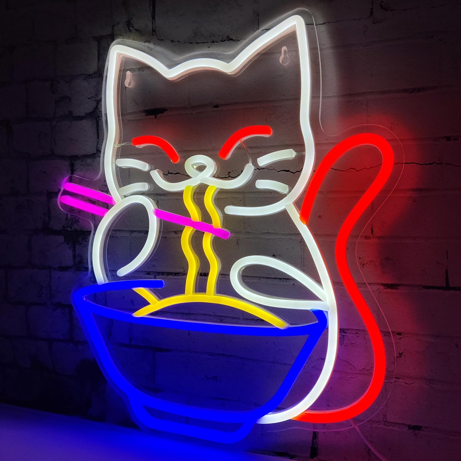 Lucky Cat Noodle LNeon Signs L - Outdoor Lighting For Store ulasan dan harga