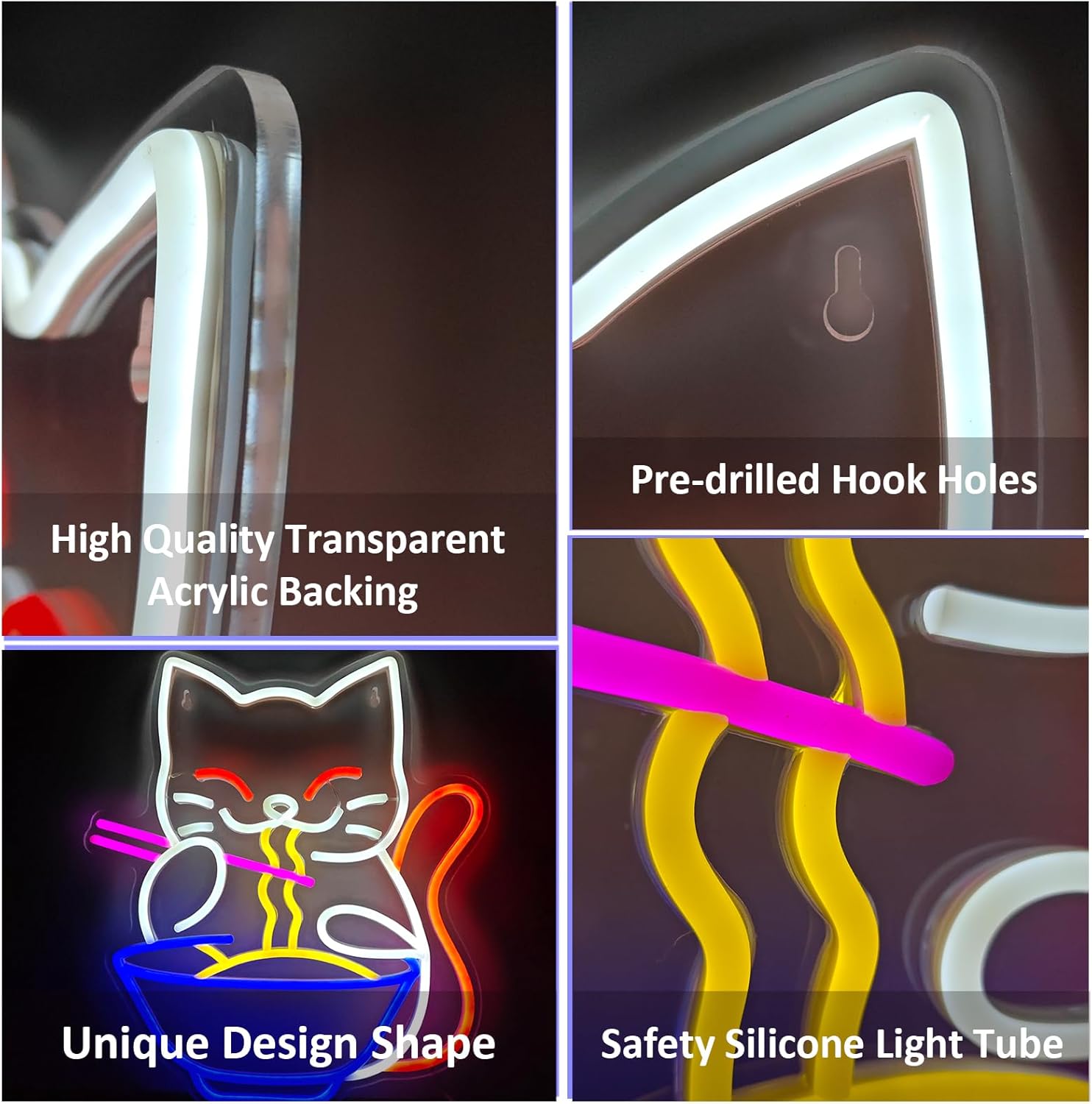 Lucky Cat Noodle LNeon Signs L - Outdoor Lighting For Store ulasan dan harga