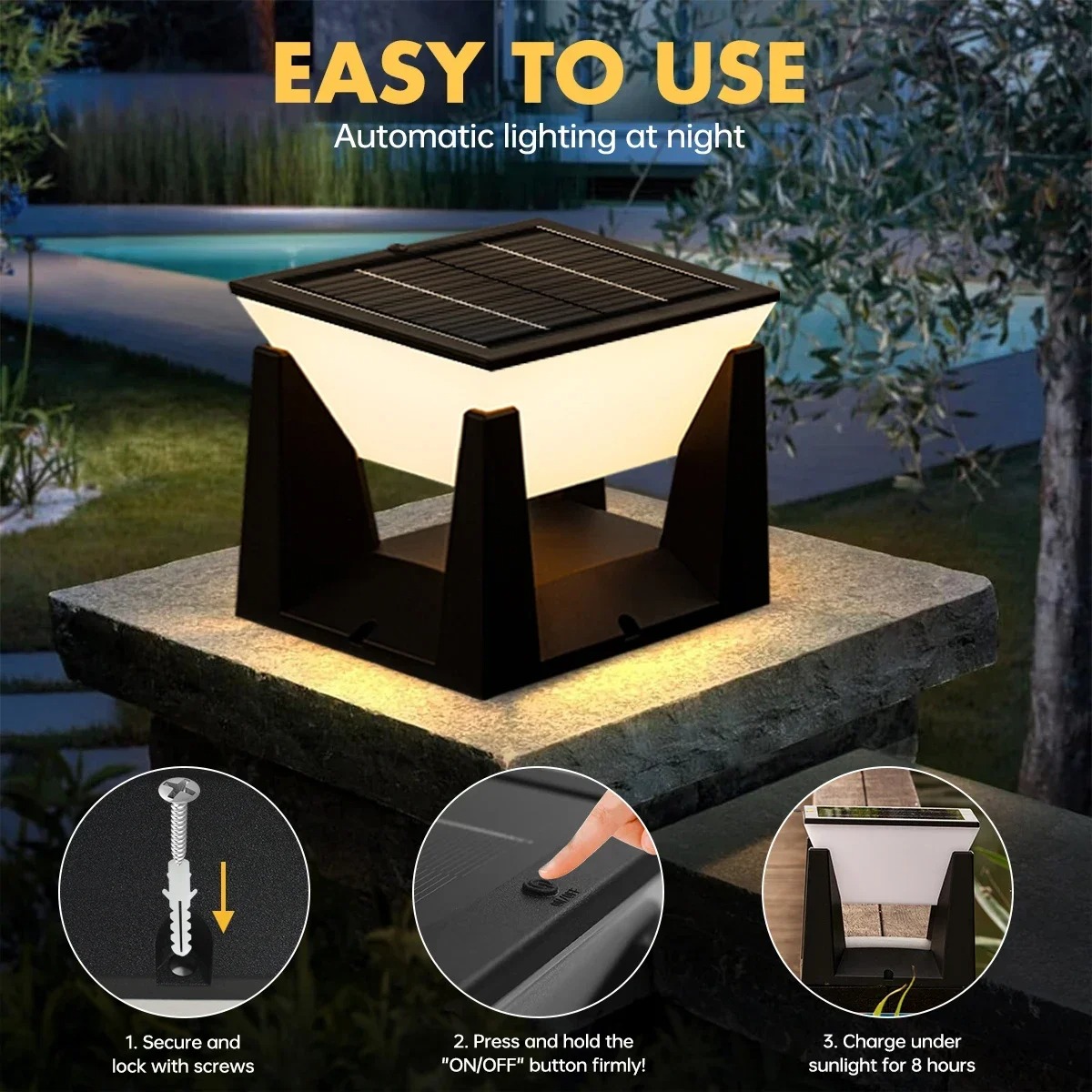 IP65 Waterproof LED Exterior W - Solar Wall Sconce ulasan dan harga