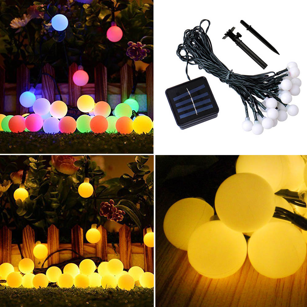 Multicolor 50Leds Solar Light  - Xmas Outdoor Lighting Decorations ulasan dan harga