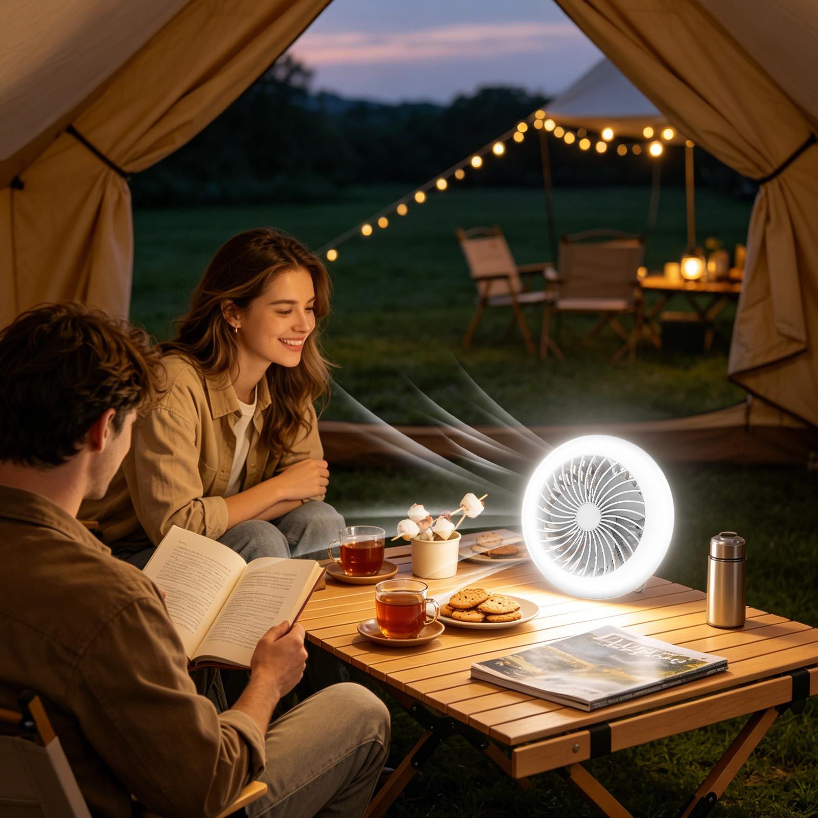 LED Camping Fan Rechargeable A - Outdoor Lighting Garage ulasan dan harga