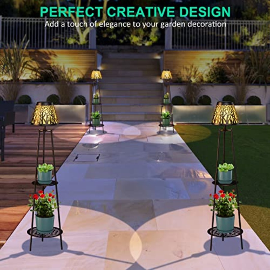 2 Pack Outdoor Solar Floor Lam - Outdoor Lighting Lamp ulasan dan harga