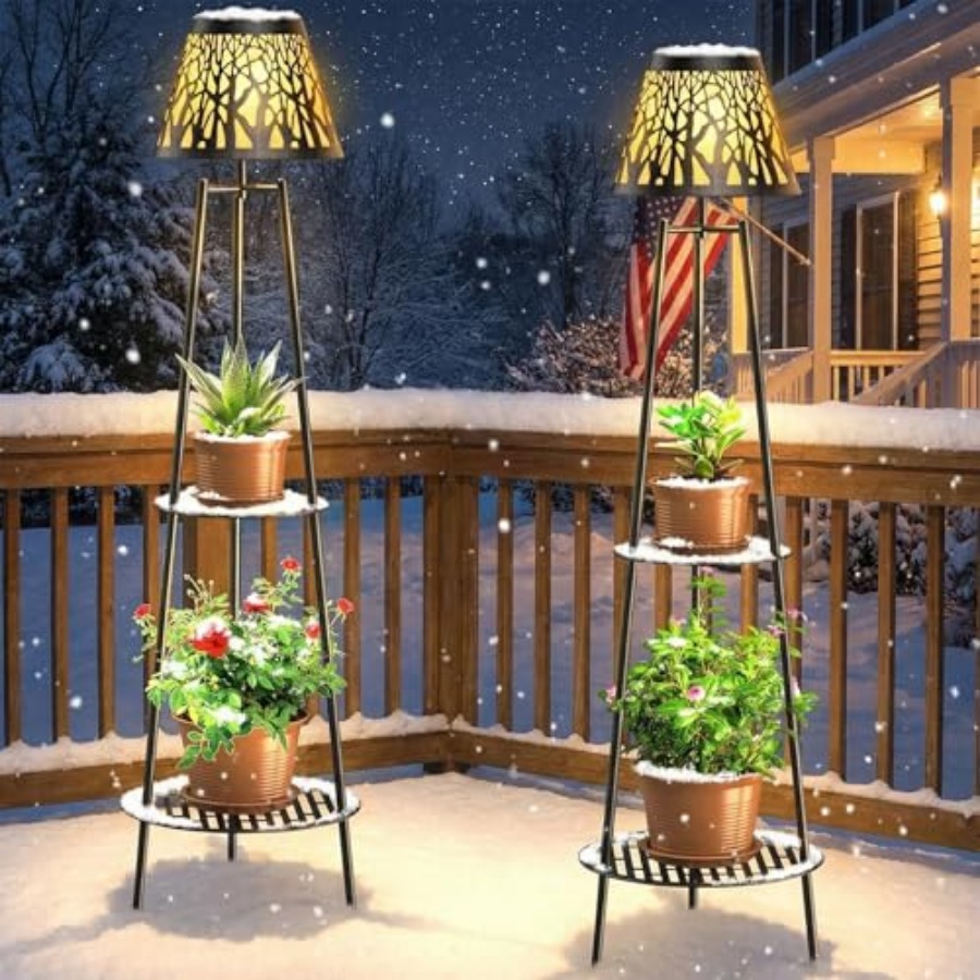 2 Pack Outdoor Solar Floor Lam - Outdoor Lighting Lamp ulasan dan harga