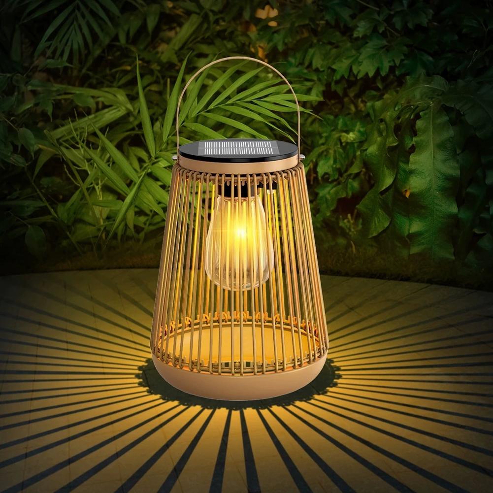 IP65 Waterproof Solar Rattan L - Outdoor Lighting Lamp ulasan dan harga