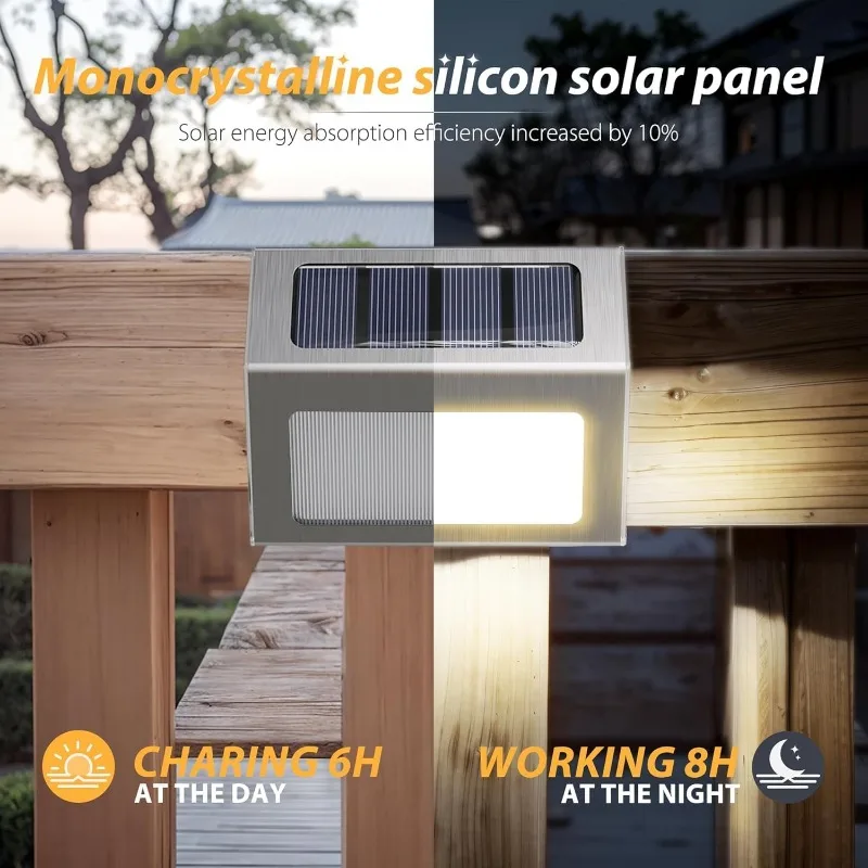 1-10Pack Solar Deck Lights Sol - Solar Wall Sconce ulasan dan harga