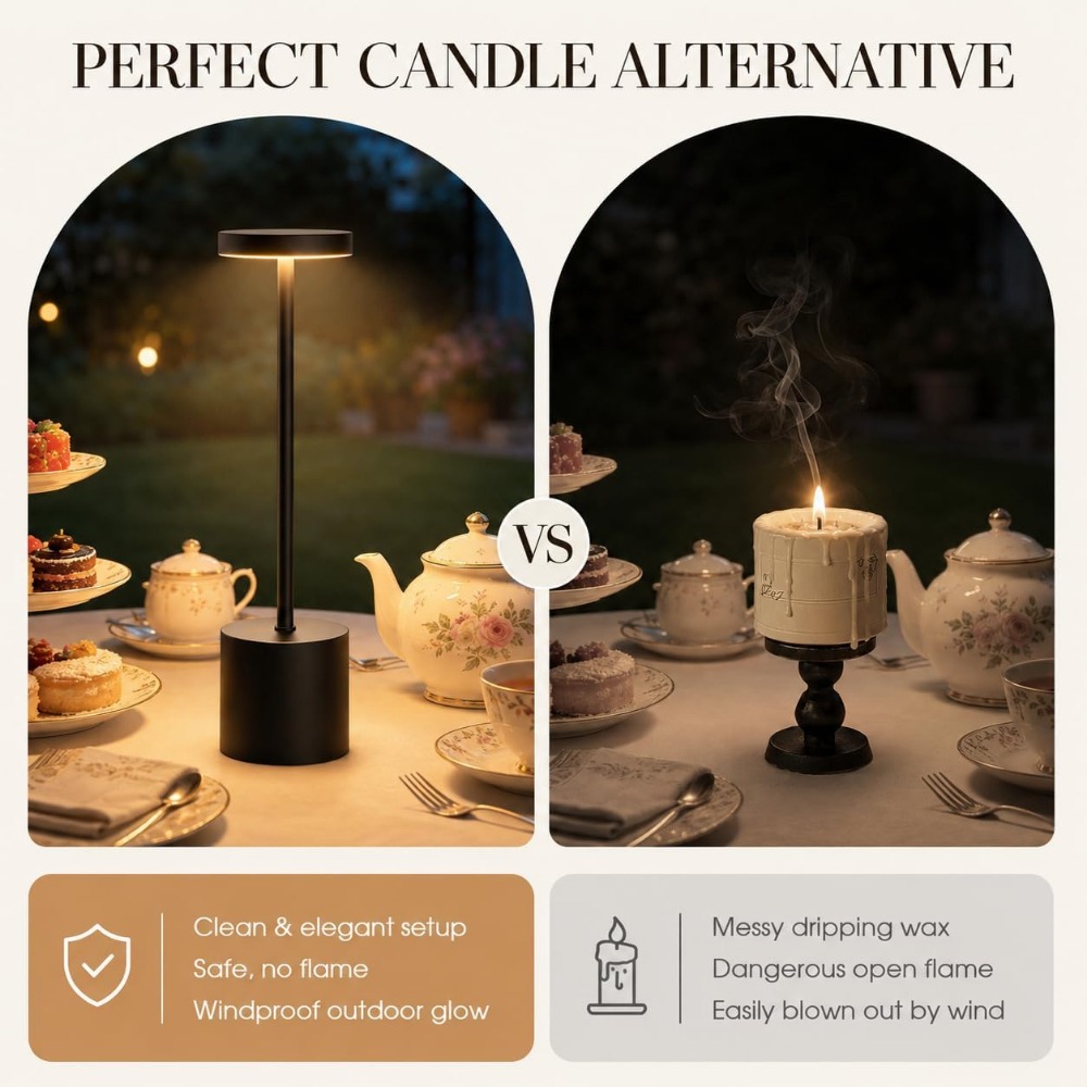 Cordless Table Lamp Set 5000mA - Outdoor Lighting Lamp ulasan dan harga