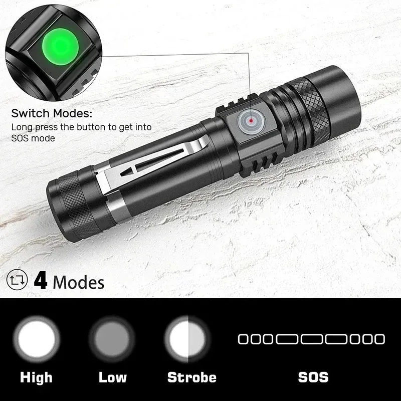 T6 LED Rechargeable Flashlight - Outdoor Lighting Ideas ulasan dan harga