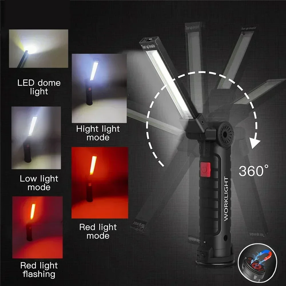 LED COB Flashlight USB Recharg - Outdoor Lighting Landscape ulasan dan harga