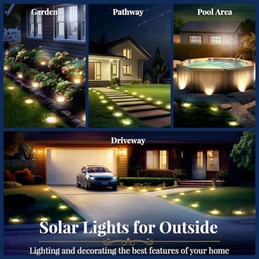 Solar Ground Lights Solar Ligh - Outdoor Lighting Waterproof ulasan dan harga